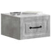 Dulap de noapte suspendat cu sertar Gri Beton 34,5 x 33 x 20 cm - WALTI WALTI
