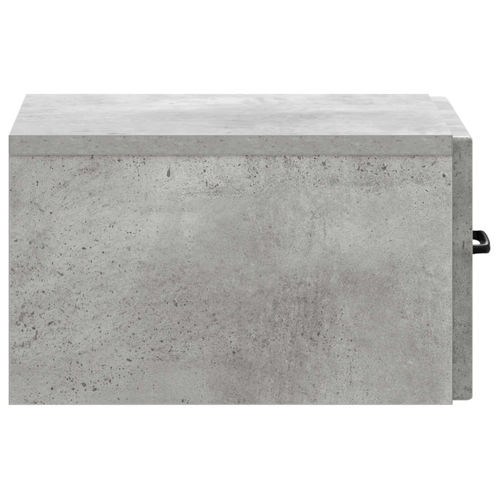Dulap de noapte suspendat cu sertar Gri Beton 34,5 x 33 x 20 cm - WALTI WALTI