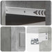 Dulap de noapte suspendat 2 pcs Gri Beton 34,5 x 33 x 20 cm - WALTI WALTI