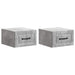 Dulap de noapte suspendat 2 pcs Gri Beton 34,5 x 33 x 20 cm - WALTI WALTI