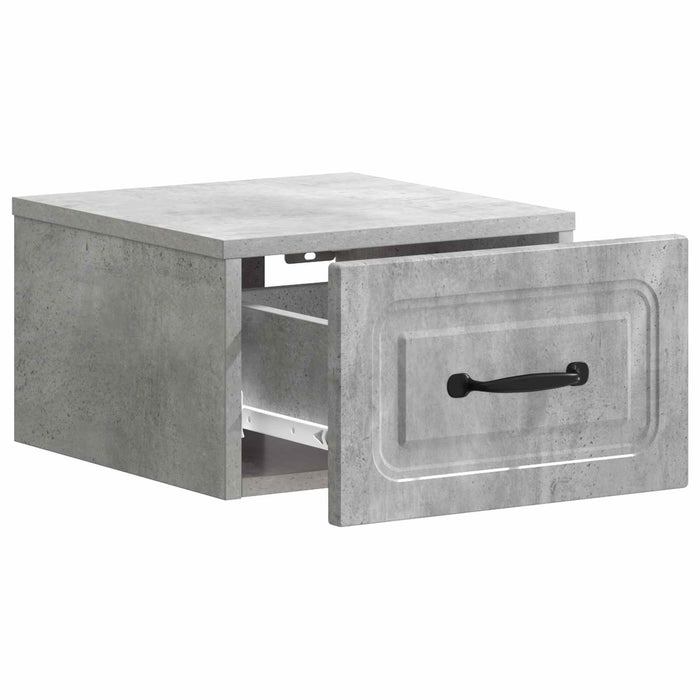 Dulap de noapte suspendat 2 pcs Gri Beton 34,5 x 33 x 20 cm - WALTI WALTI