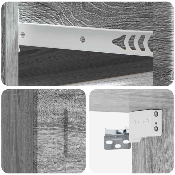 Dulap de noapte suspendat Sonoma gri 34,5 x 33 x 20 cm - WALTI WALTI
