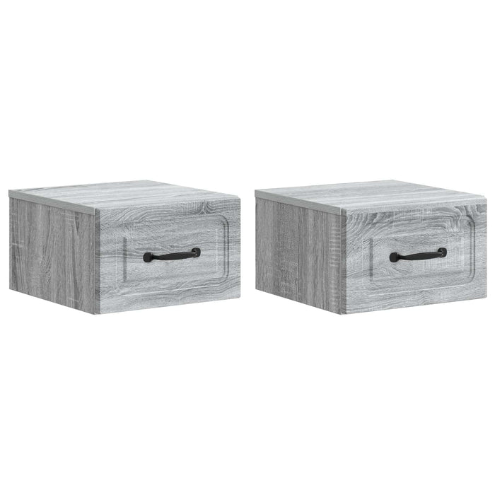 Dulap de noapte suspendat 2 pcs Sonoma gri 34,5 x 33 x 20 cm - WALTI WALTI
