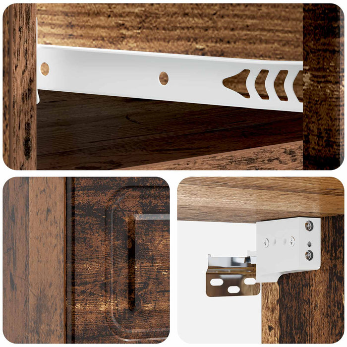 Dulap de noapte suspendat Lemn vechi 34,5 x 33 x 20 cm - WALTI WALTI