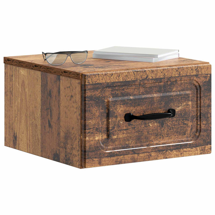 Dulap de noapte suspendat Lemn vechi 34,5 x 33 x 20 cm - WALTI WALTI