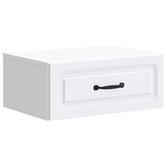 Dulap de noapte suspendat Alb 49 x 34,5 x 20 cm Lemn prelucrat - WALTI WALTI