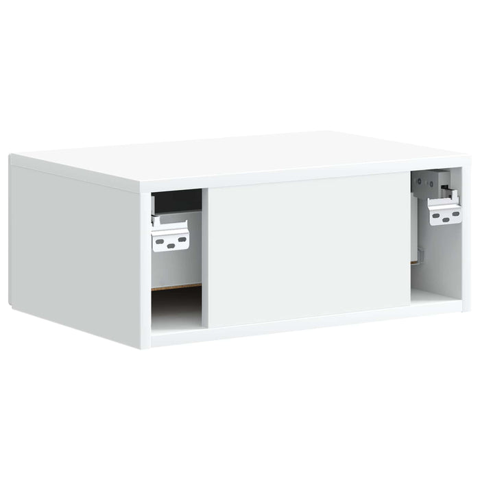 Dulap de noapte suspendat Alb 49 x 34,5 x 20 cm Lemn prelucrat - WALTI WALTI