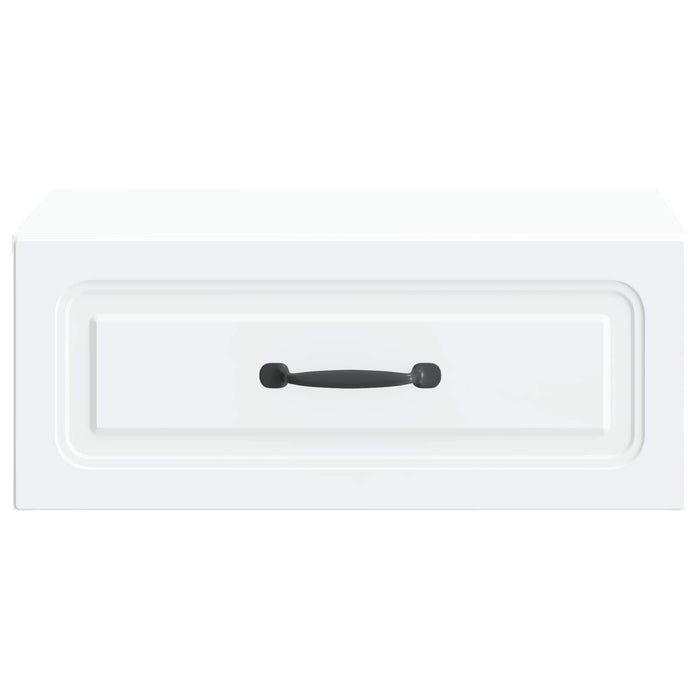 Dulap de noapte suspendat Alb 49 x 34,5 x 20 cm Lemn prelucrat - WALTI WALTI