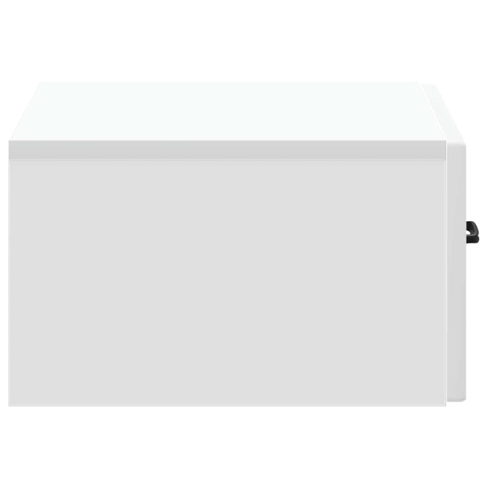 Dulap de noapte suspendat Alb 49 x 34,5 x 20 cm Lemn prelucrat - WALTI WALTI