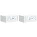 Dulap de noapte suspendat cu sertar 2 pcs Alb 49 x 34,5 x 20 cm - WALTI WALTI
