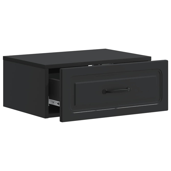 Dulap de noapte suspendat cu sertar Negru 49 x 34,5 x 20 cm - WALTI WALTI