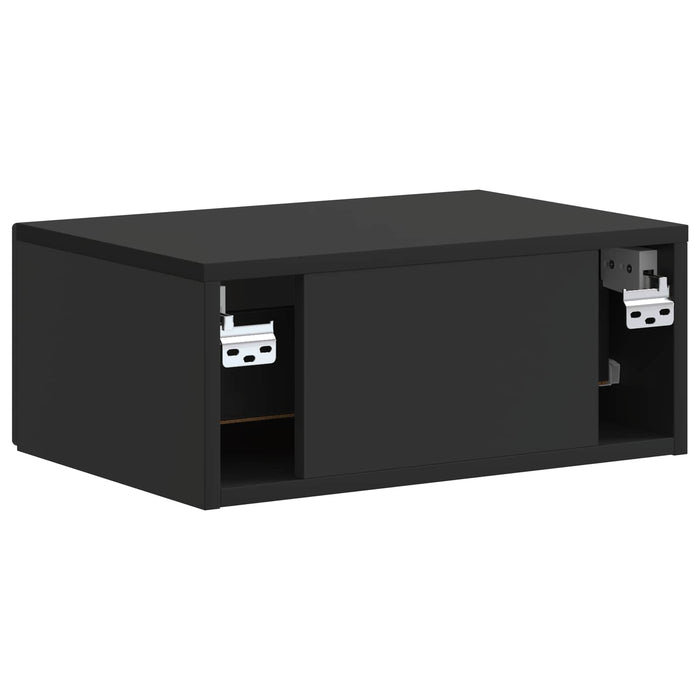 Dulap de noapte suspendat cu sertar Negru 49 x 34,5 x 20 cm - WALTI WALTI