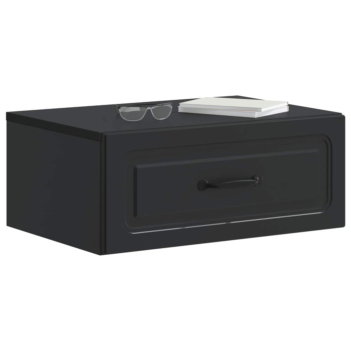 Dulap de noapte suspendat cu sertar Negru 49 x 34,5 x 20 cm - WALTI WALTI