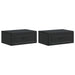 Dulap de noapte suspendat 2 pcs Negru 49 x 34,5 x 20 cm - WALTI WALTI