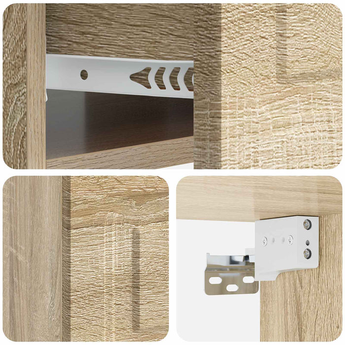 Dulap de noapte suspendat Stejar Sonoma 49 x 34,5 x 20 cm - WALTI WALTI