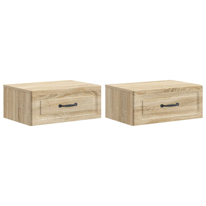 Dulap de noapte suspendat 2 pcs Stejar Sonoma 49 x 34,5 x 20 cm - WALTI WALTI
