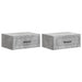 Dulap de noapte suspendat 2 pcs Gri Beton 49 x 34,5 x 20 cm - WALTI WALTI