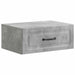 Dulap de noapte suspendat 2 pcs Gri Beton 49 x 34,5 x 20 cm - WALTI WALTI
