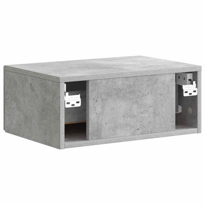 Dulap de noapte suspendat 2 pcs Gri Beton 49 x 34,5 x 20 cm - WALTI WALTI