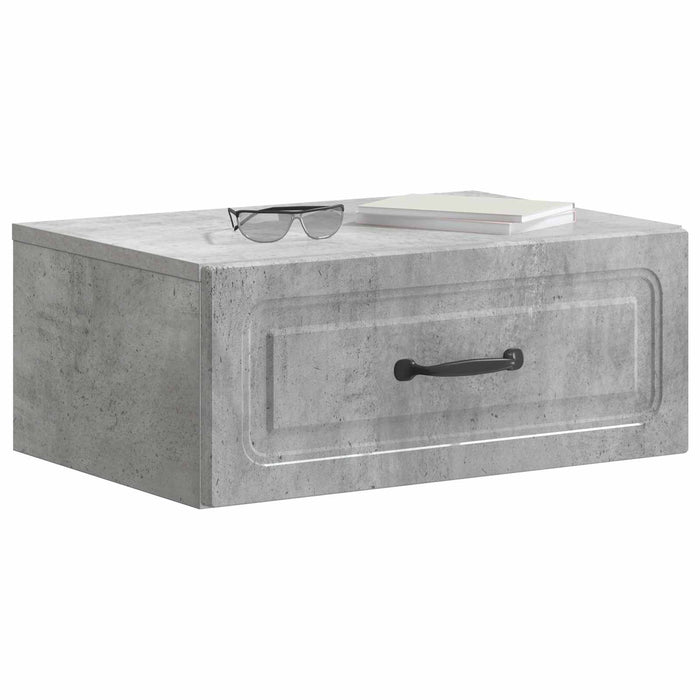 Dulap de noapte suspendat 2 pcs Gri Beton 49 x 34,5 x 20 cm - WALTI WALTI