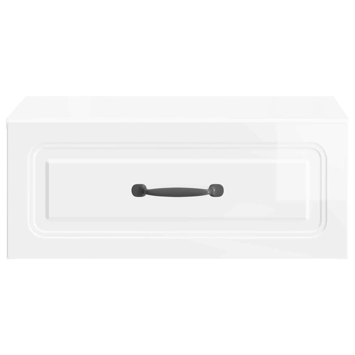 Dulap de noapte suspendat Alb foarte lucios 49 x 34,5 x 20 cm - WALTI WALTI