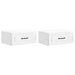 Dulap de noapte suspendat cu sertar 2 pcs Alb foarte lucios - WALTI WALTI