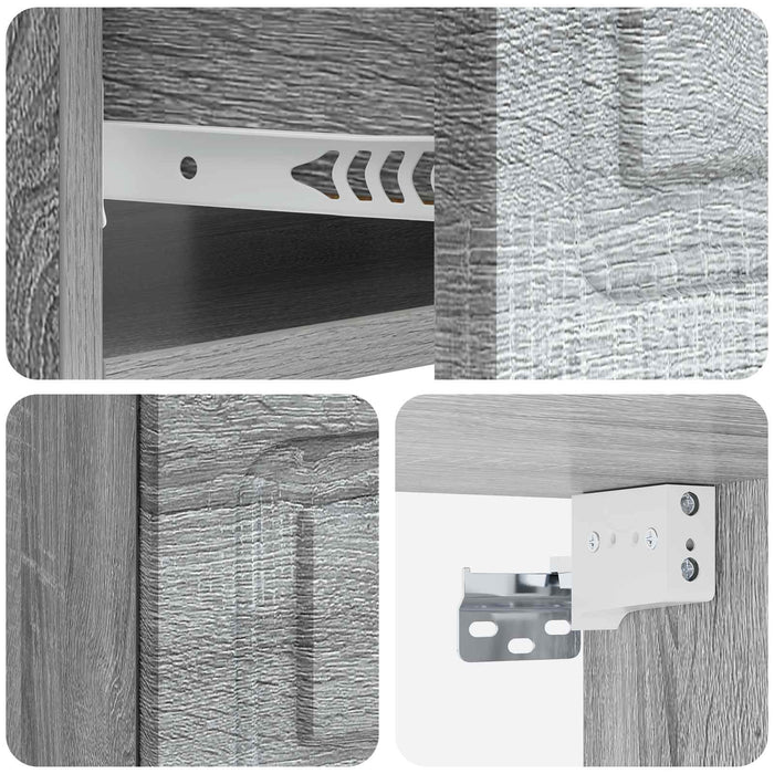 Dulap de noapte suspendat 2 pcs Sonoma gri 49 x 34,5 x 20 cm - WALTI WALTI