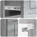 Dulap de noapte suspendat 2 pcs Sonoma gri 49 x 34,5 x 20 cm - WALTI WALTI