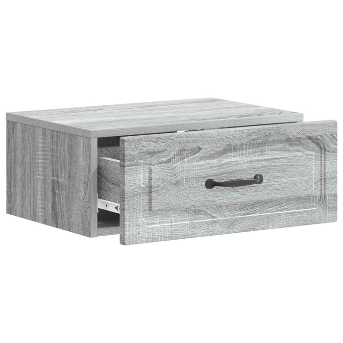 Dulap de noapte suspendat 2 pcs Sonoma gri 49 x 34,5 x 20 cm - WALTI WALTI