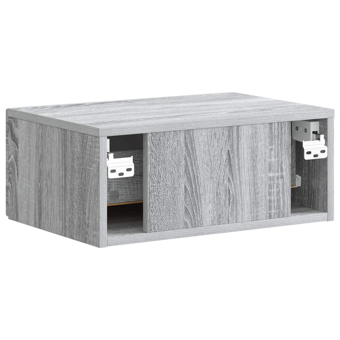Dulap de noapte suspendat 2 pcs Sonoma gri 49 x 34,5 x 20 cm - WALTI WALTI