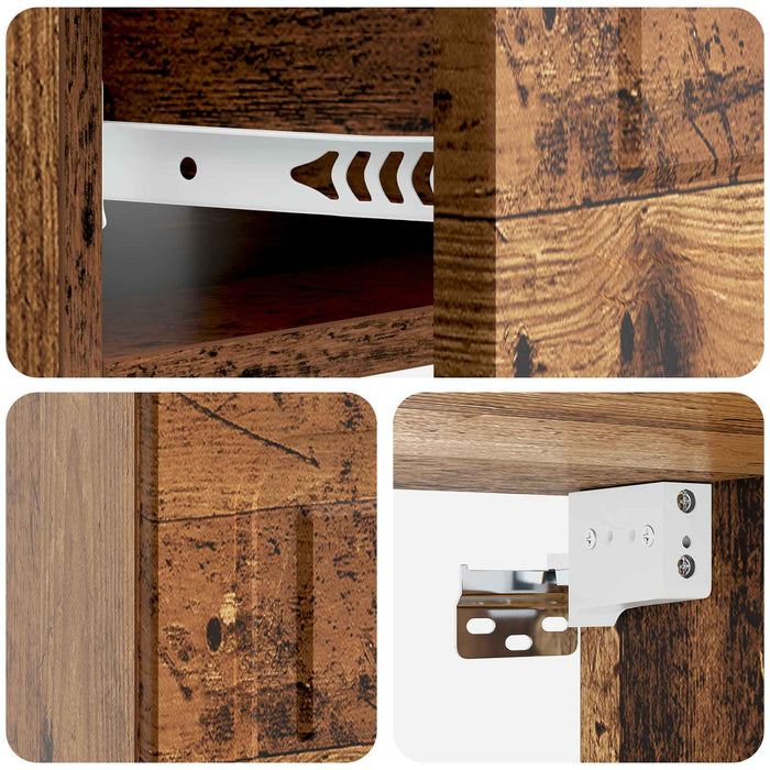 Dulap de noapte suspendat Lemn vechi 49 x 34,5 x 20 cm - WALTI WALTI