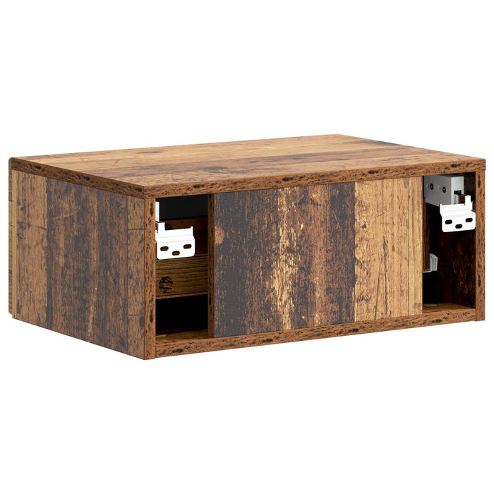 Dulap de noapte suspendat 2 pcs Lemn vechi 49 x 34,5 x 20 cm - WALTI WALTI