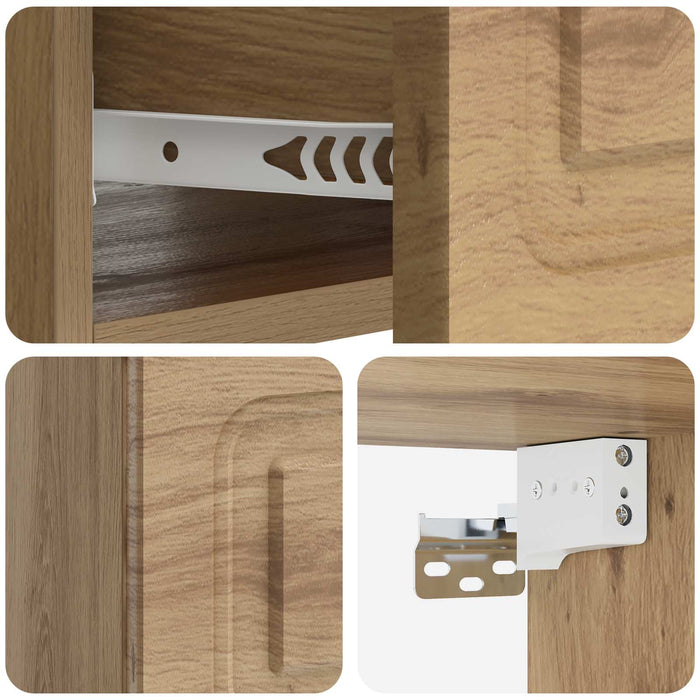 Dulap de noapte suspendat Stejar Artizanal 49 x 34,5 x 20 cm - WALTI WALTI
