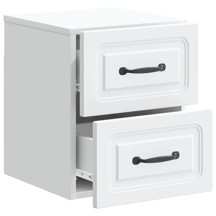 Dulap de noapte suspendat Alb 34,5 x 33 x 40 cm Lemn prelucrat - WALTI WALTI