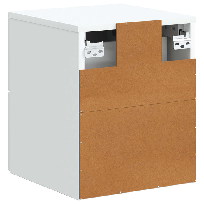 Dulap de noapte suspendat Alb 34,5 x 33 x 40 cm Lemn prelucrat - WALTI WALTI