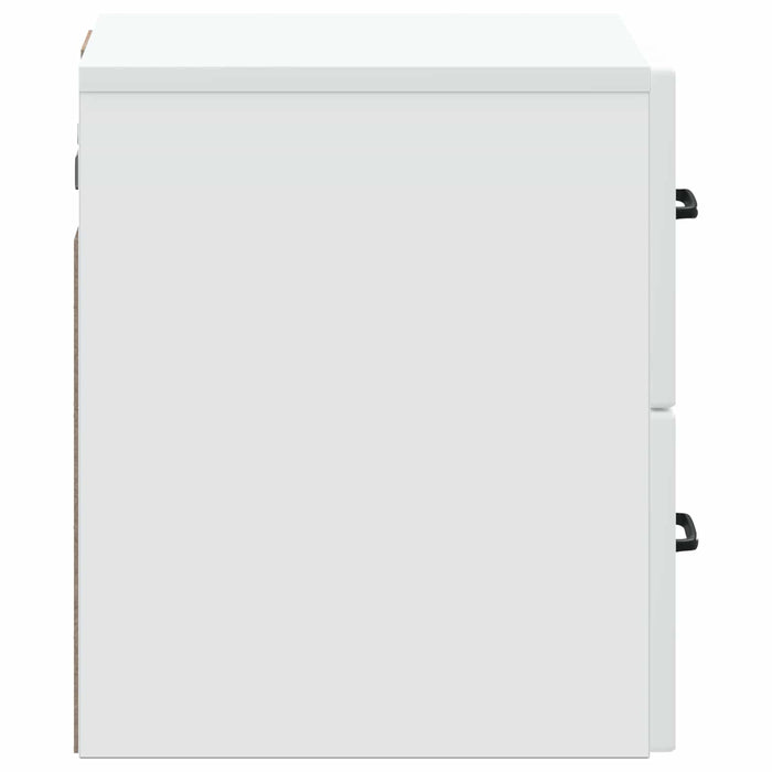 Dulap de noapte suspendat Alb 34,5 x 33 x 40 cm Lemn prelucrat - WALTI WALTI