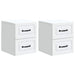 Dulap de noapte suspendat cu sertar 2 pcs Alb 34,5 x 33 x 40 cm - WALTI WALTI