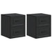 Dulap de noapte suspendat 2 pcs Negru 34,5 x 33 x 40 cm - WALTI WALTI