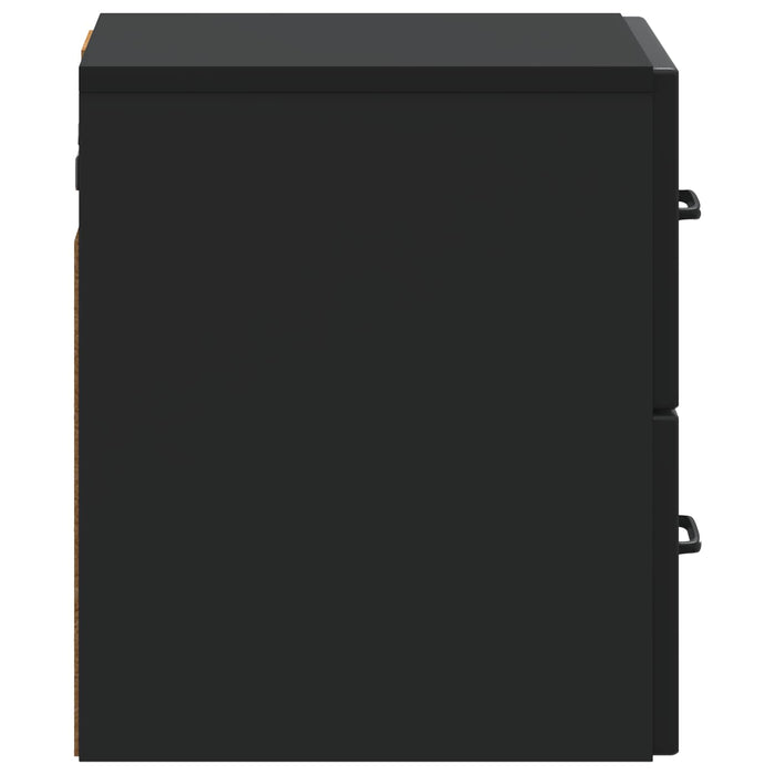 Dulap de noapte suspendat 2 pcs Negru 34,5 x 33 x 40 cm - WALTI WALTI