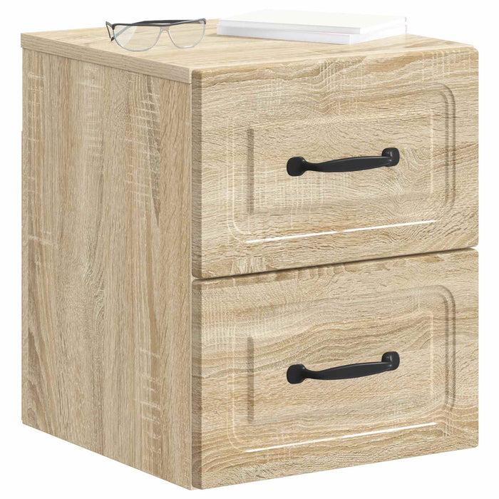 Dulap de noapte suspendat 2 pcs Stejar Sonoma 34,5 x 33 x 40 cm - WALTI WALTI