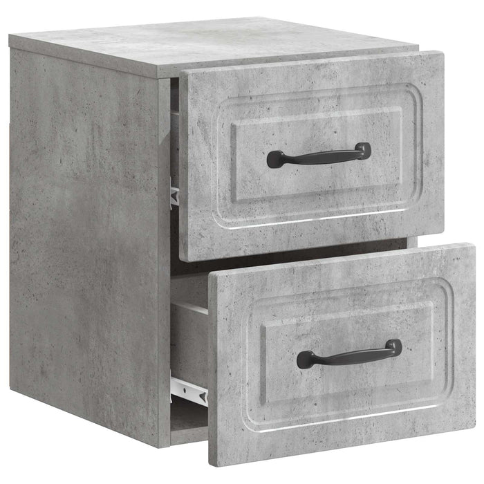 Dulap de noapte suspendat cu sertar Gri Beton 34,5 x 33 x 40 cm - WALTI WALTI