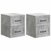 Dulap de noapte suspendat 2 pcs Gri Beton 34,5 x 33 x 40 cm - WALTI WALTI