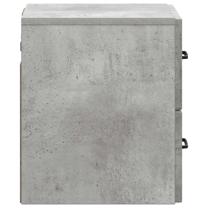 Dulap de noapte suspendat 2 pcs Gri Beton 34,5 x 33 x 40 cm - WALTI WALTI