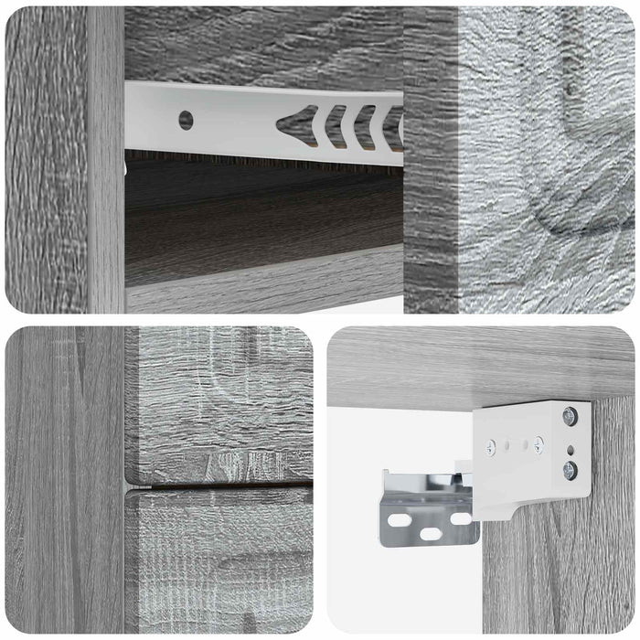 Dulap de noapte suspendat 2 pcs Sonoma gri 34,5 x 33 x 40 cm - WALTI WALTI