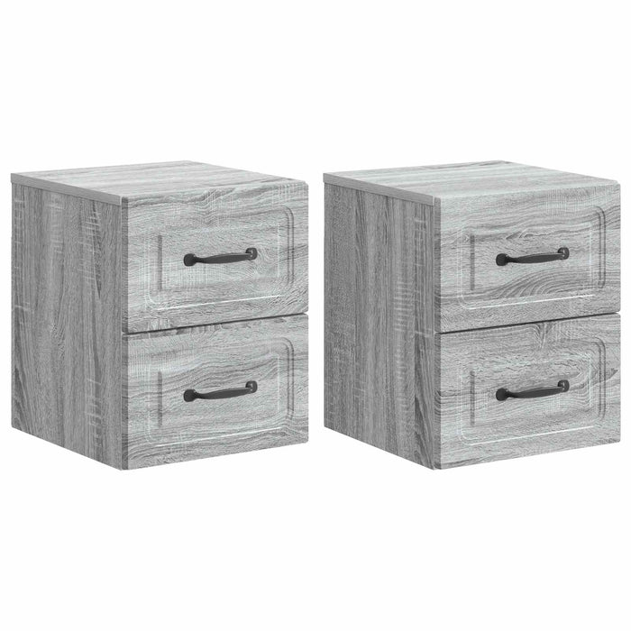 Dulap de noapte suspendat 2 pcs Sonoma gri 34,5 x 33 x 40 cm - WALTI WALTI