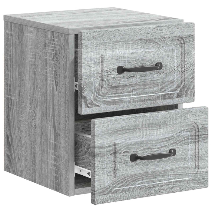 Dulap de noapte suspendat 2 pcs Sonoma gri 34,5 x 33 x 40 cm - WALTI WALTI