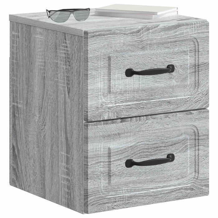 Dulap de noapte suspendat 2 pcs Sonoma gri 34,5 x 33 x 40 cm - WALTI WALTI