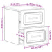 Dulap de noapte suspendat 2 pcs Sonoma gri 34,5 x 33 x 40 cm - WALTI WALTI