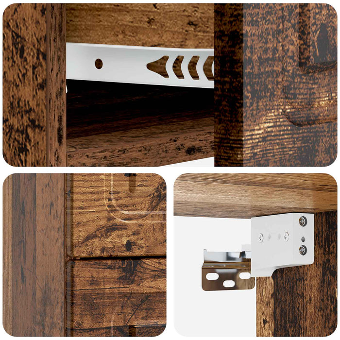 Dulap de noapte suspendat Lemn vechi 34,5 x 33 x 40 cm - WALTI WALTI