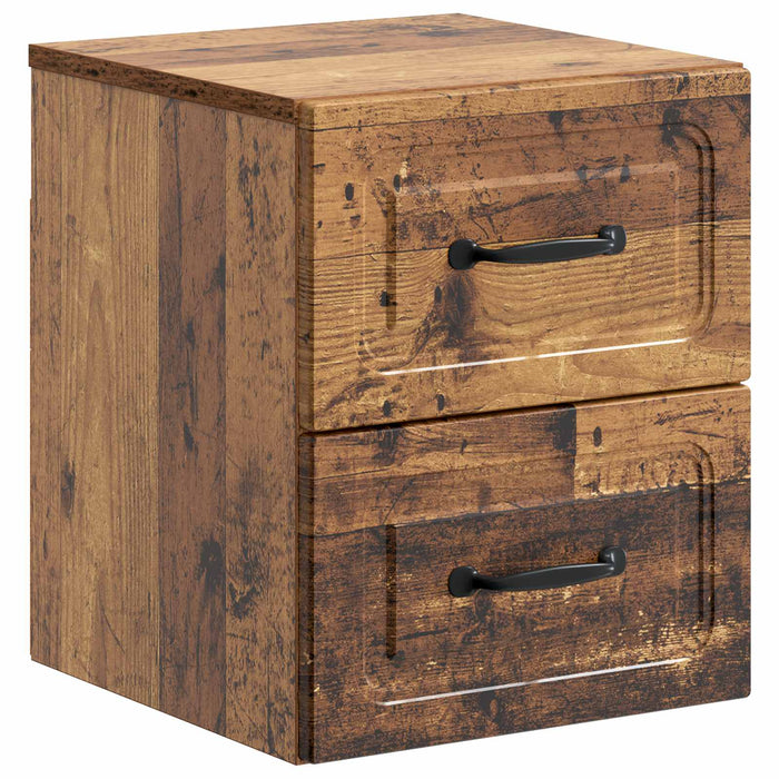 Dulap de noapte suspendat Lemn vechi 34,5 x 33 x 40 cm - WALTI WALTI
